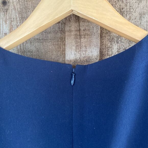 The Limited Solid Navy One Piece Sleeveless Double V-neck Strait Leg Jumpsuit - Picture 8 of 9